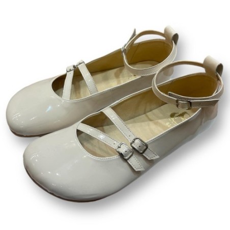 Mary Janes pieds nus en cuir verni par Blandy's