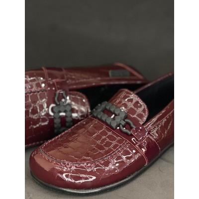 MOKKA Mocasin Barefoot  by Blandy's. Charol de piel natural