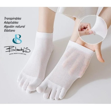 🧦 Calcetines de dedos barefoot en algodón natural 🌱Blandy's Barefoot