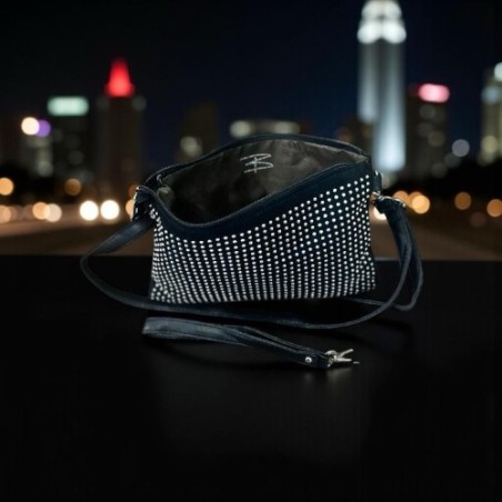 Bolso Mokka Urban Noir – bolso de mano y bandolera con brillos