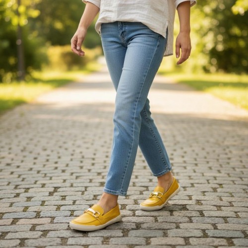 Mocasín barefoot de piel Mokka Sum by Blandy’s primavera