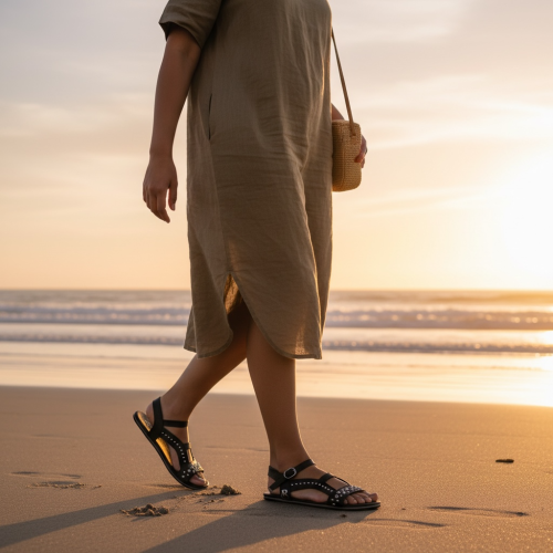 Essence Rocker, sandalia barefoot y cañera By Blandy Shoes
