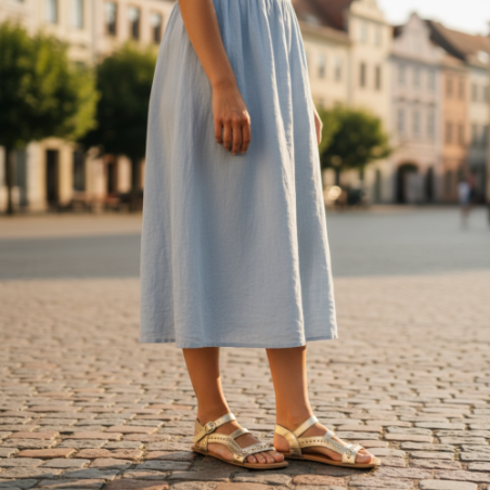 Essence Rocker, sandalia barefoot y cañera By Blandy Shoes